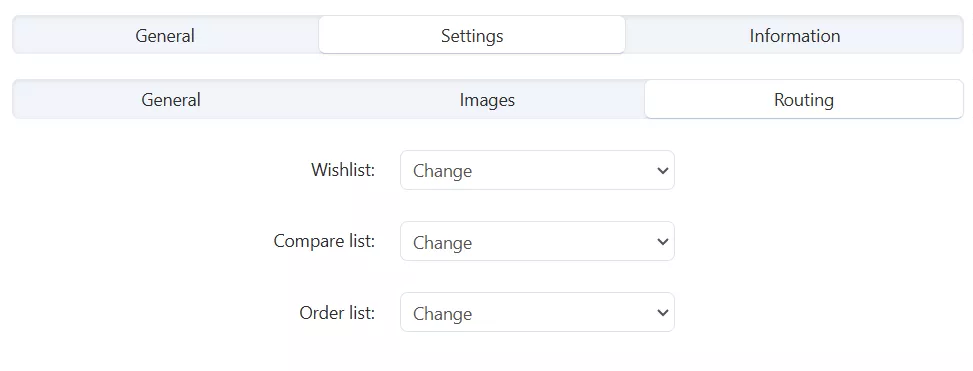 Setting routing per profile